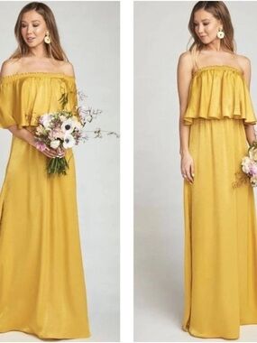 Show Me Your Mumu Hacienda Maxi Dress, Honey Gold Sheen
